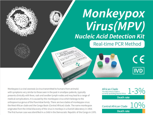 Bộ dụng cụ phát hiện axit nucleic của vi-rút Monkeypox (MPV) Bộ dụng cụ xét nghiệm nhanh tại nhà Bộ dụng cụ PCR thời gian thực