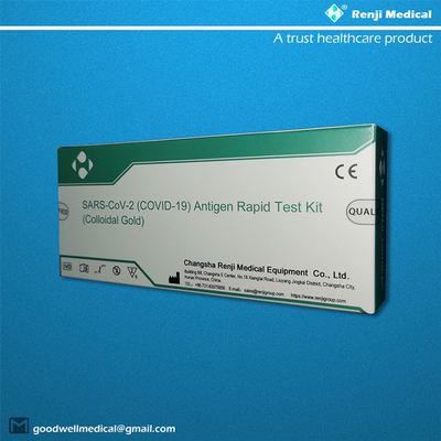 Bộ xét nghiệm nhanh kháng nguyên vàng dạng keo, Bộ dụng cụ kiểm tra Ag ngoáy mũi Sars-Cov-2