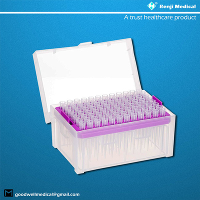 Đầu hút pipet vô trùng bằng polypropylene siêu rõ ràng, Đầu hút pipet 200 Microliter