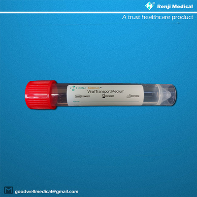 Ống lấy mẫu có nắp đỏ, Bộ tăm bông Vtm Được FDA CE phê duyệt