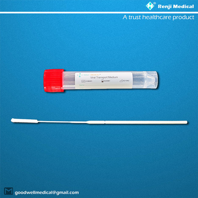Vô trùng màu đỏ hàng đầu Bộ sưu tập mẫu vật Ống đổ vật liệu nylon Buccal y tế